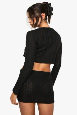 Jupe mini en crochet avec culotte intégrée