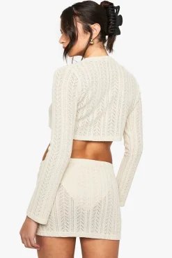 Jupe mini en crochet avec culotte intégrée