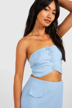 boohoo Jupe mini en crêpe de jersey à bandeau et effet wrap<Femme Ensembles