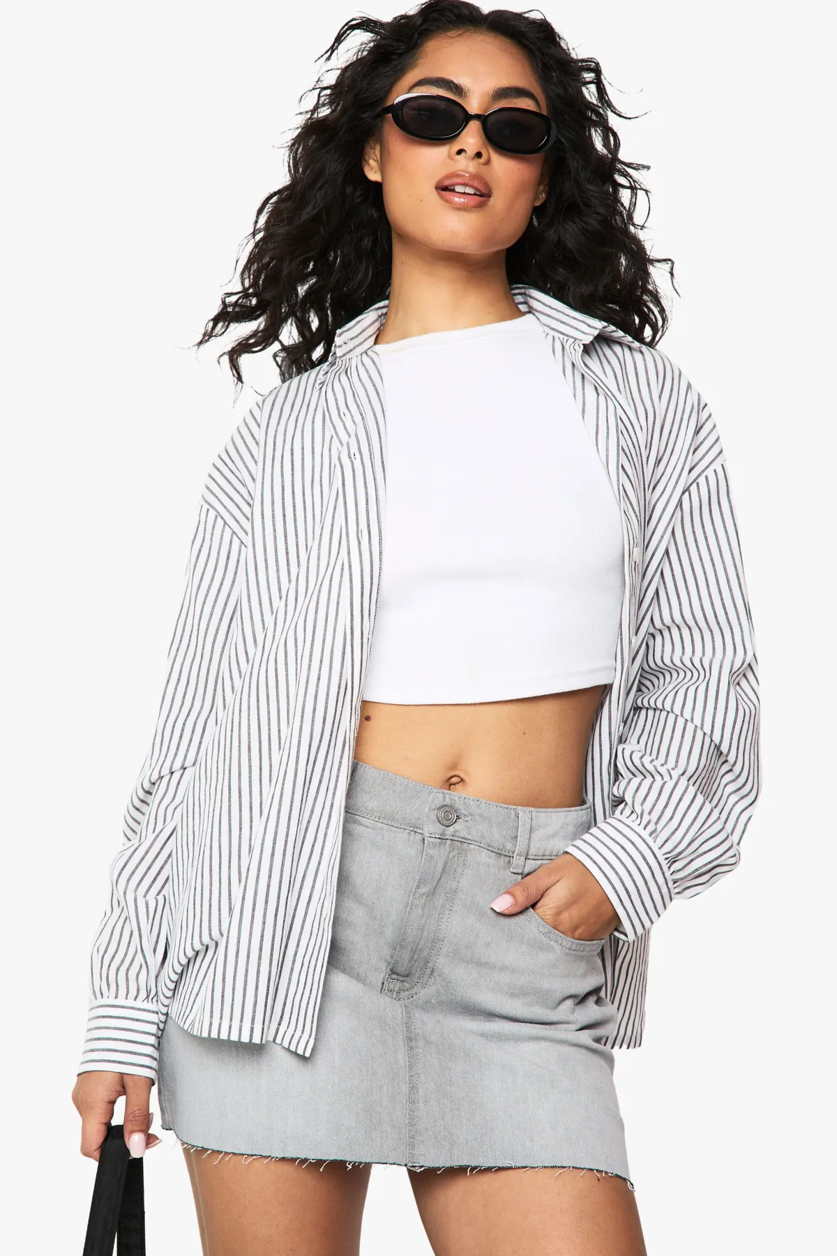 boohoo Jupe mini en denim<Femme Jupes|Denim