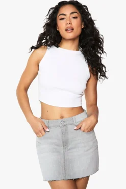 boohoo Jupe mini en denim<Femme Jupes|Denim