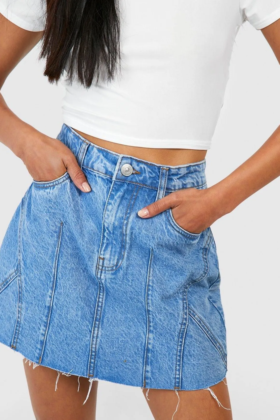 Jupe mini en denim basique