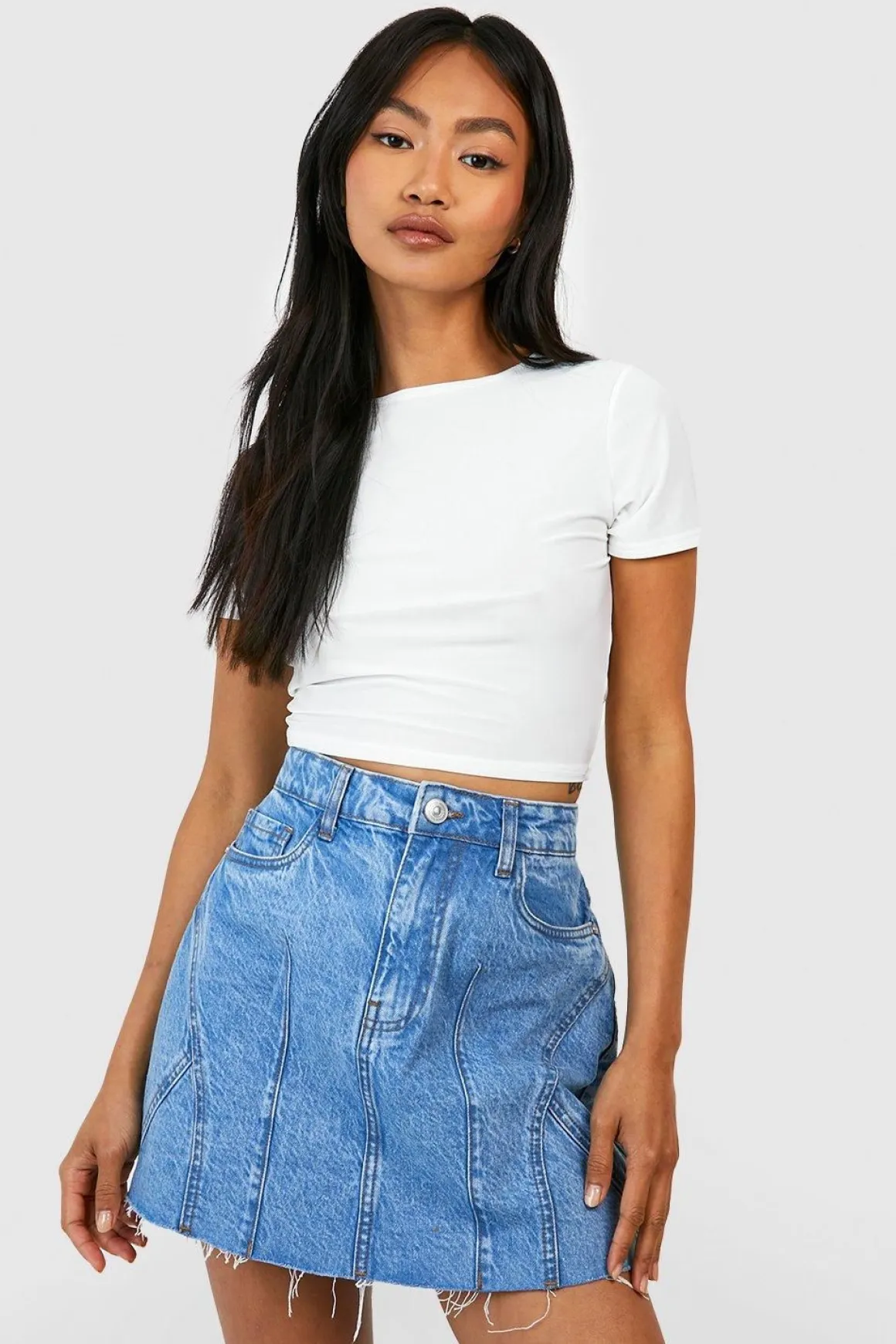 Jupe mini en denim basique