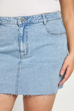 Jupe Mini en Denim Grande Taille