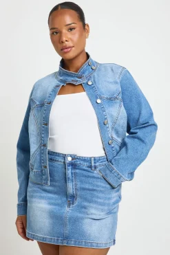 Jupe Mini En Denim Grande Taille