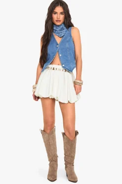 boohoo Jupe Mini en Satin Puffball<Femme Jupes|Jupes