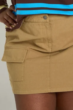 Jupe Mini En Sergé Avec Poches Utilitaires Grande Taille