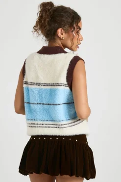 Jupe mini en velours clouté style puffball