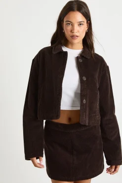boohoo Jupe mini en velours côtelé<Femme Jupes|Looks Chocolat