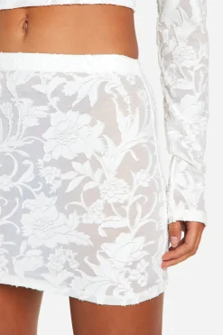 boohoo Jupe Mini Floral Burnout<Femme Jupes|Jupes