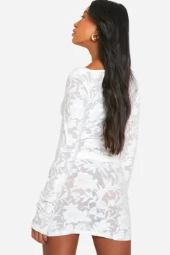 boohoo Jupe Mini Floral Burnout<Femme Jupes|Jupes