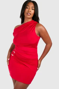 Jupe mini grande taille avec détail en anneau