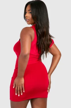 Jupe mini grande taille avec détail en anneau