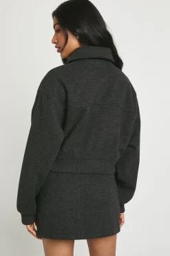 boohoo Jupe mini à l'aspect laine<Femme Jupes|Jupes