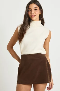Jupe mini look synthétique-suédé
