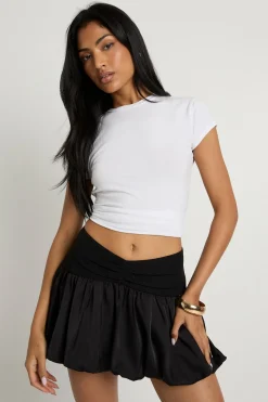 boohoo Jupe mini à ourlet bulle contrastante<Femme Jupes|Jupes