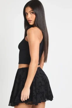 boohoo Jupe mini à ourlet godet Floral Devoure<Femme Jupes|Jupes