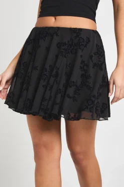 boohoo Jupe mini à ourlet godet Floral Devoure<Femme Jupes|Jupes