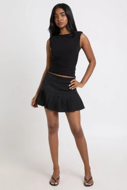 boohoo Jupe Mini Plissée Ajustée<Femme Tailleurs|Jupes