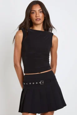 Jupe Mini Plissée À Détail Boucle Pour Grandes Tailles