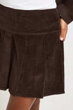 Jupe mini plissée Plus Cord