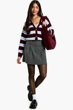 Jupe mini plissée unicolore
