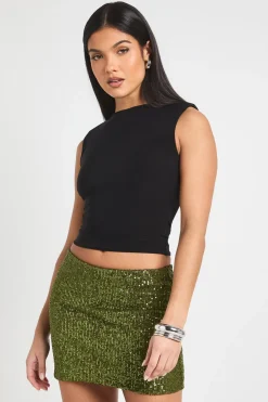 Jupe mini à sequins