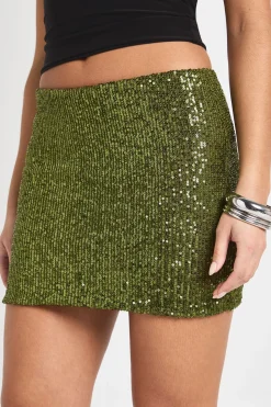 Jupe mini à sequins