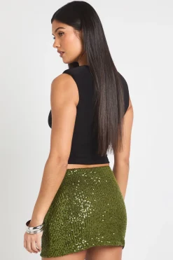 Jupe mini à sequins