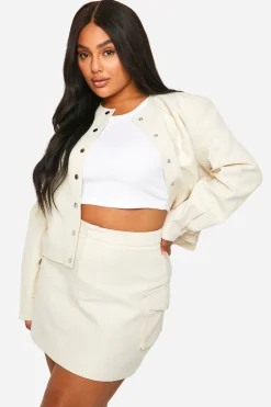 Jupe Mini Texturée Plus