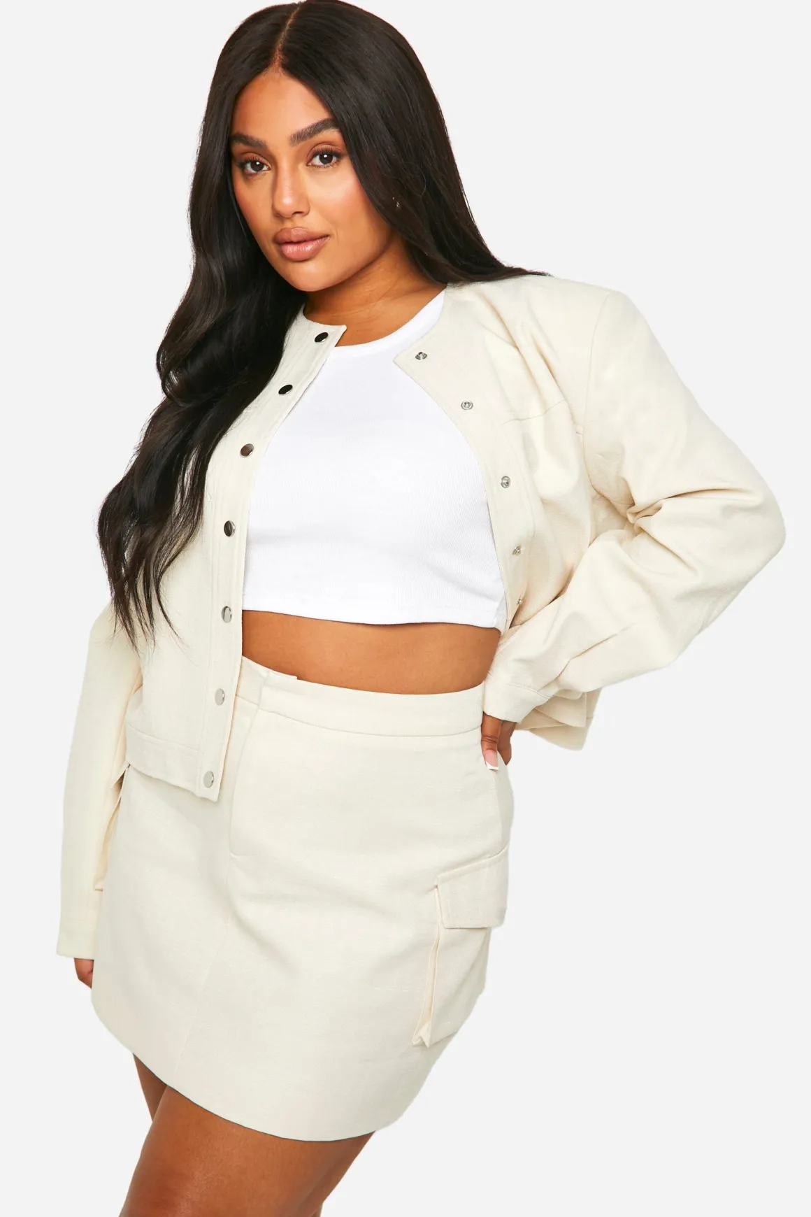 Jupe Mini Texturée Plus