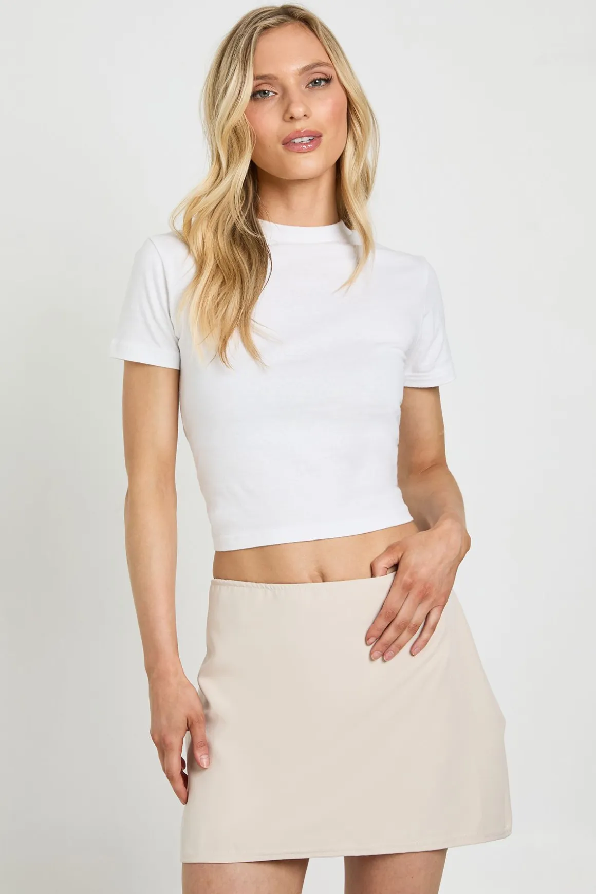 Jupe Mini Tissée Basique Petite