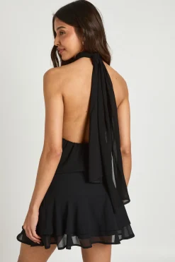 Jupe Mini À Volants Avec Taille Froncée