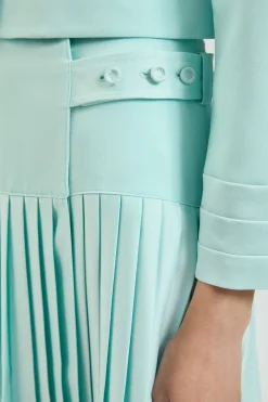 KarenMillen Jupe Plissée Ajustée En Satin Style Smoking<Femme Tailleurs|Jupes