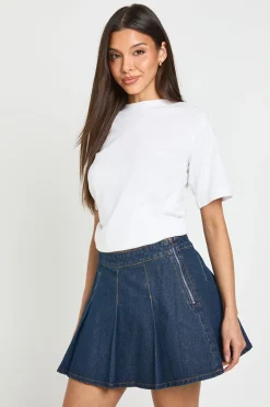 Jupe Plissée En Jean