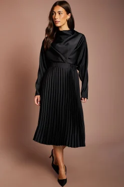 Jupe Plissée En Satin