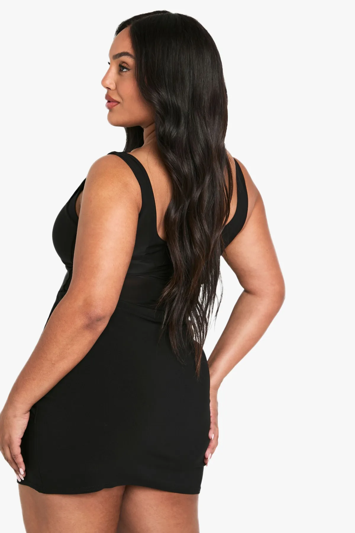 boohoo Jupe portefeuille froncée en bengaline grande taille<Femme Jupes|Jupes