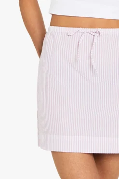 boohoo Jupe Seersucker Rayée à Taille à Cordon<Femme Jupes|Jupes