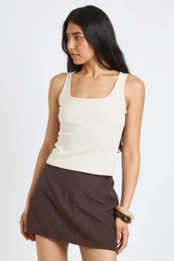boohoo Jupe-short Ajustée Chinée Courte Taille Haute<Femme Jupes|Jupes