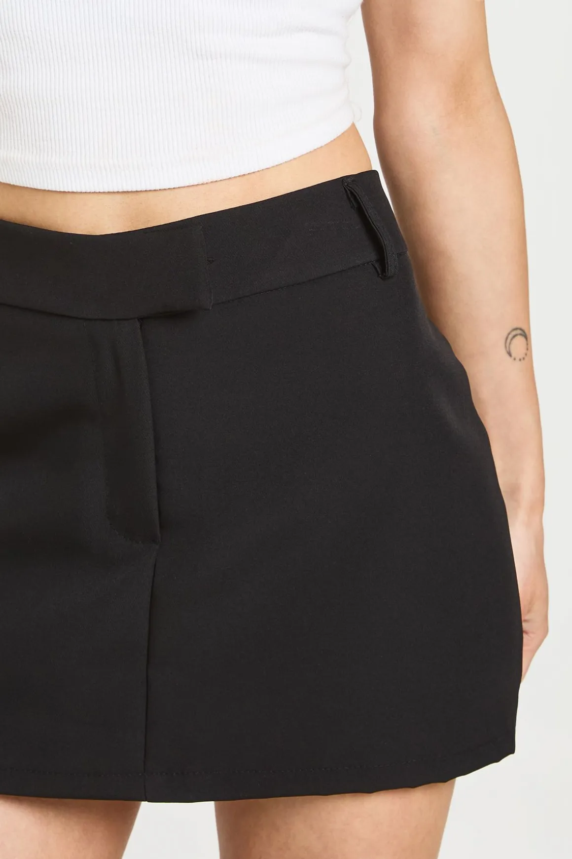 Jupe-short Ajustée Courte Chiné Tailleur Petite
