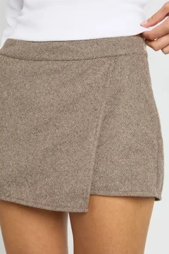 Jupe-short Ajustée Effet Laine