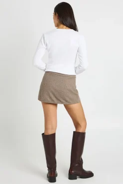 Jupe-short Ajustée Effet Laine