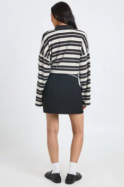 Jupe-short Ajustée Grande Taille À Détails De Coutures
