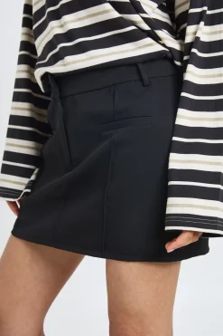 Jupe-short Ajustée Grande Taille À Détails De Coutures