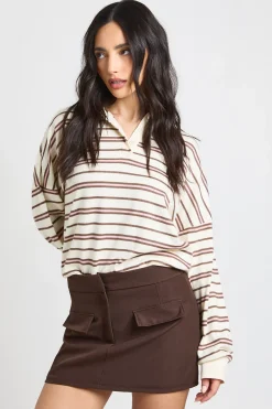 Jupe-short Chiné À Détail De Poches