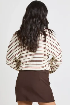 Jupe-short Chiné À Détail De Poches