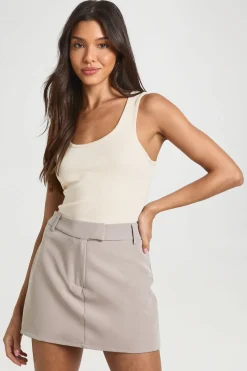 boohoo Jupe-short Courte Ajustée Chinée Sur Mesure<Femme Tailleurs|Shorts