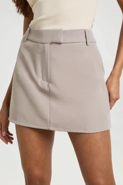 boohoo Jupe-short Courte Ajustée Chinée Sur Mesure<Femme Tailleurs|Shorts