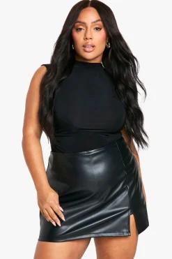 boohoo Jupe-short En Synthétique À Ourlet Fendu<Femme Shorts