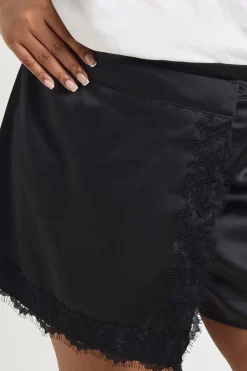 Jupe-short Grande Taille Avec Bordure En Dentelle